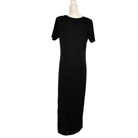 Exclusively Misook Black Scoop Neck Maxi Sheath Knit Dress (M) - Picture 3 of 9